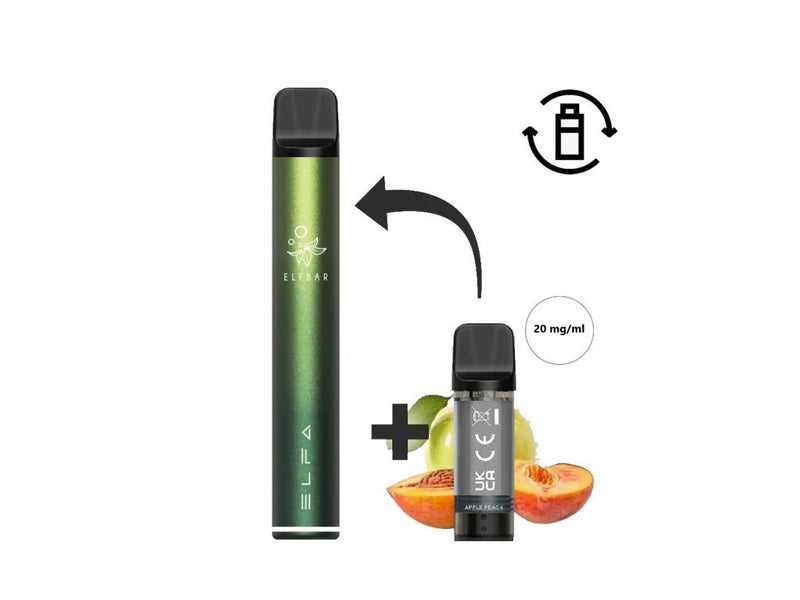 ELFA AURORA Green + pod cartridge Apple Peach (20mg)